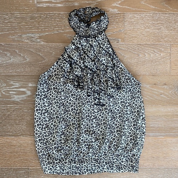 Forever 21 Leopard Print Halter Top | L - Picture 1 of 5